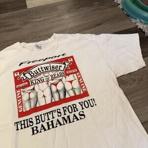vintage Budweiser buttweiser this butts for you t shirt L